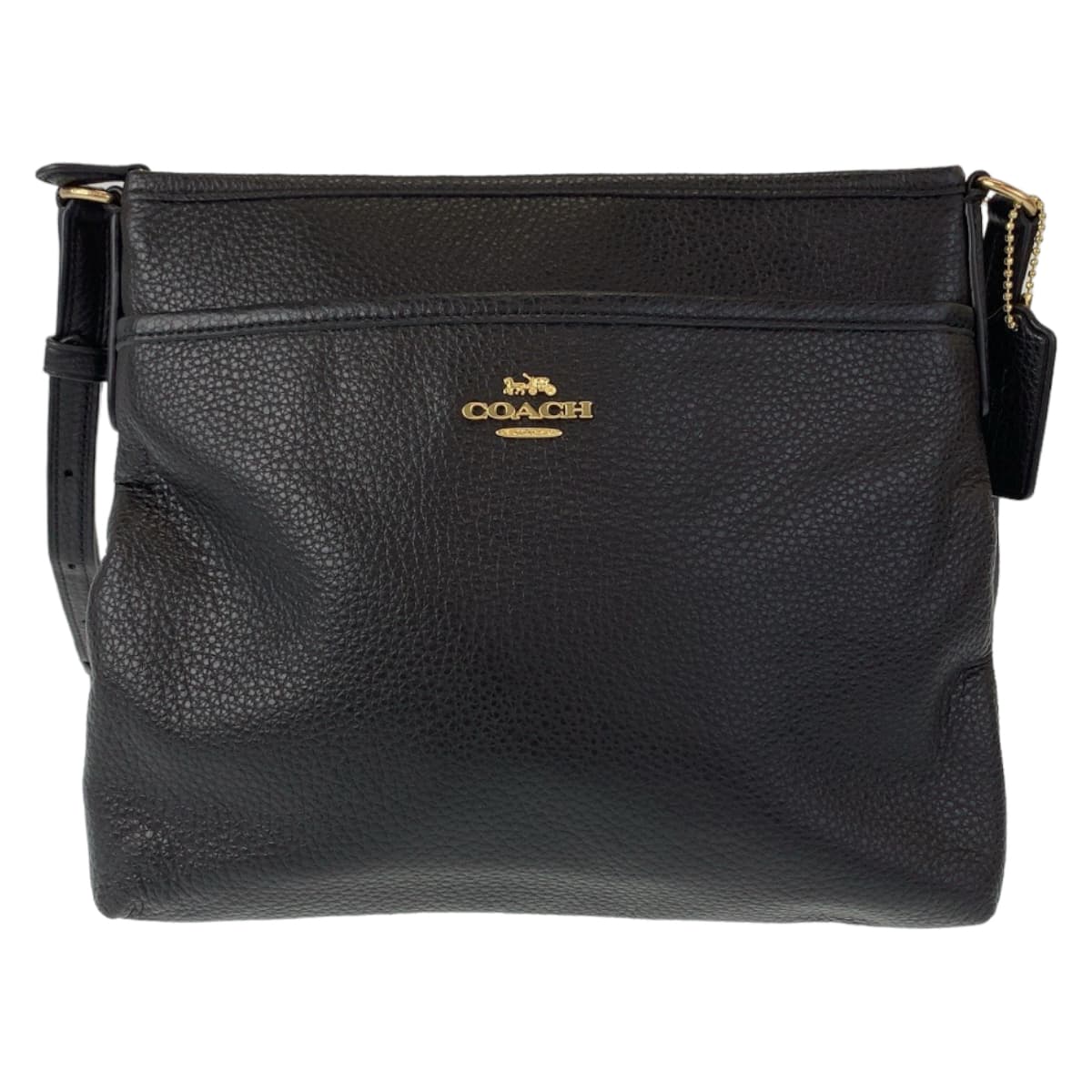 COACH コーチ マディソン ブラック 黒 ゴールド金具 レザー ショルダーバッグ 斜め掛け  レディース