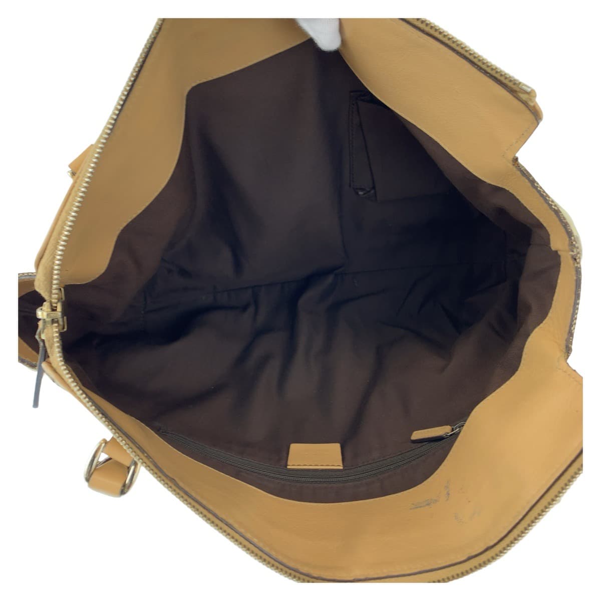 10626
GUCCI グッチ アビー ベージュ ブラウン ゴールド金具 GGキャンバス / レザー 189831 トートバッグ ショルダーバッグ ハンドバッグ  レディース