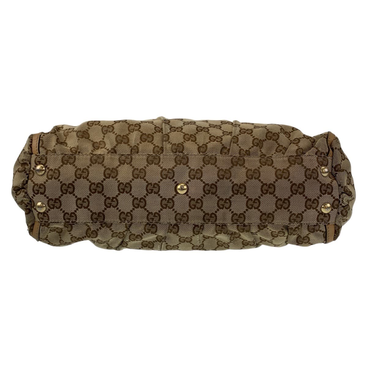 10626
GUCCI グッチ アビー ベージュ ブラウン ゴールド金具 GGキャンバス / レザー 189831 トートバッグ ショルダーバッグ ハンドバッグ  レディース