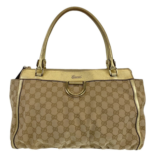 10628
 GUCCI Abby Beige Gold Hardware GG Canvas 189831 Tote Bag Shoulder Bag Women's