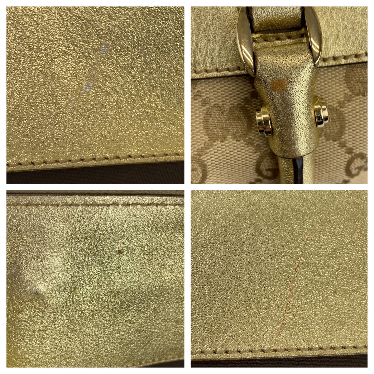 10628
GUCCI グッチ アビー ベージュ ゴールド金具 GGキャンバス 189831 トートバッグ ショルダーバッグ  レディース