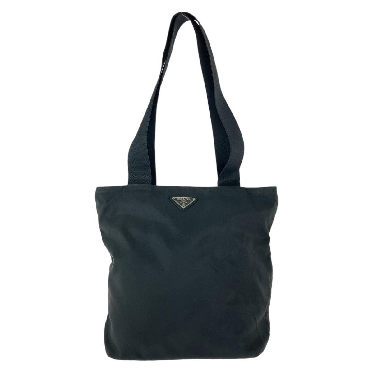 12523
PRADA プラダ テスート 三角ロゴプレート ブラック 黒 シルバー金具 ナイロン B5880F トートバッグ ショルダーバッグ  レディース