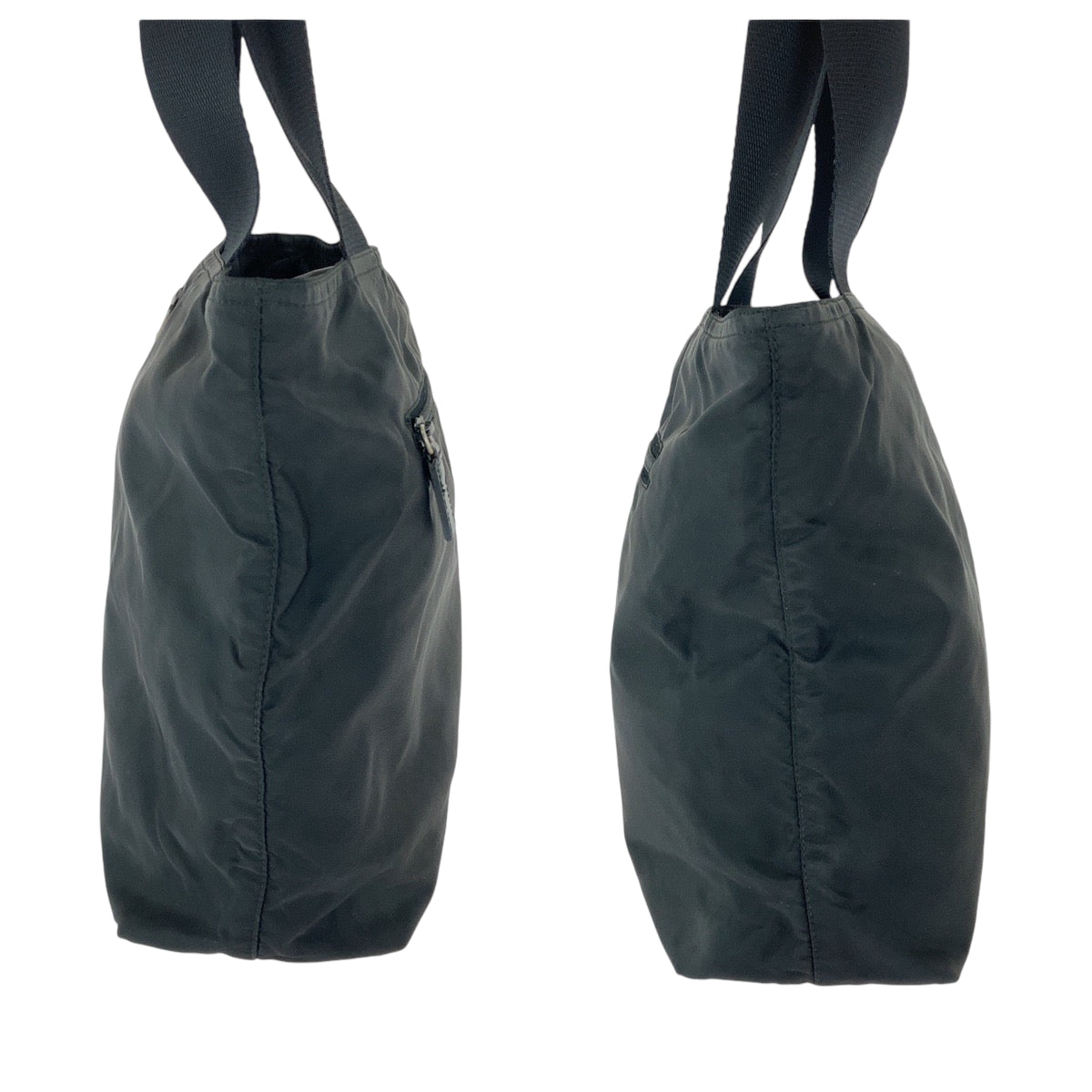 12523
PRADA プラダ テスート 三角ロゴプレート ブラック 黒 シルバー金具 ナイロン B5880F トートバッグ ショルダーバッグ  レディース