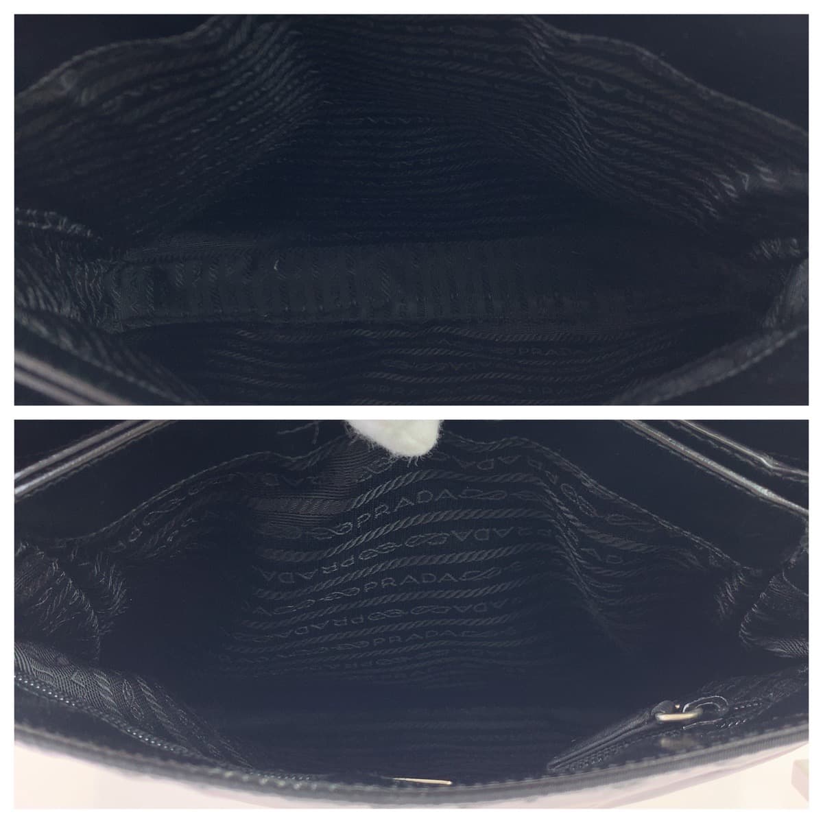 10634
PRADA プラダ テスート プラハンドル ブラック 黒 ナイロン / レザー ホーボー ショルダーバッグ ハンドバッグ  レディース