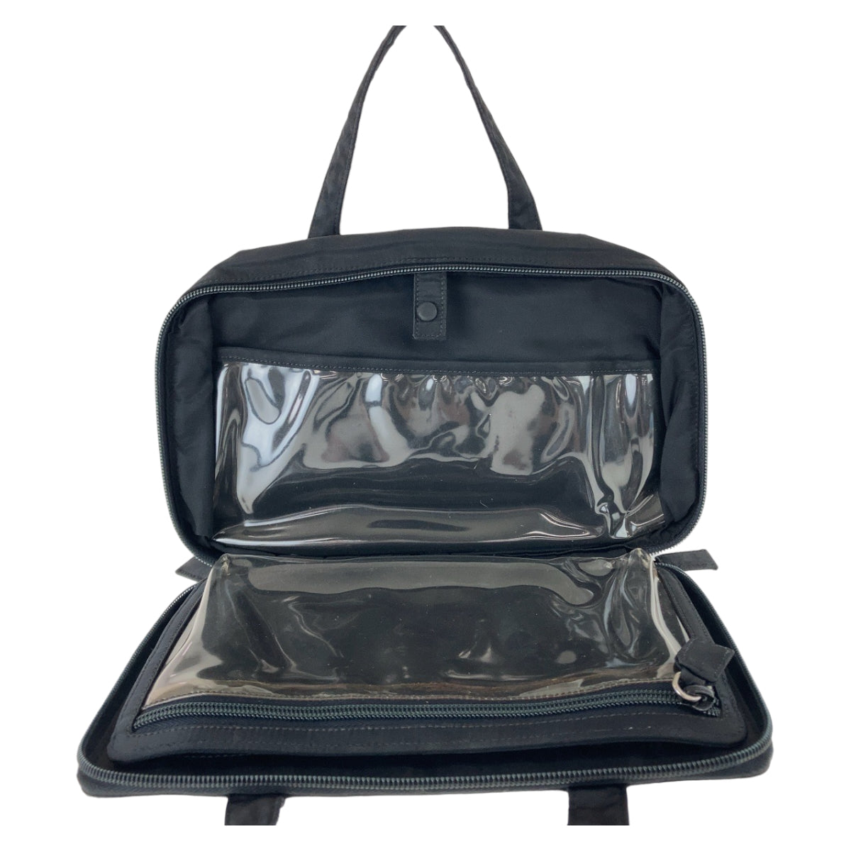 12522
PRADA プラダ テスート 三角ロゴプレート ブラック 黒 シルバー金具 ナイロン ハンドバッグ ミニボストンバッグ  レディース