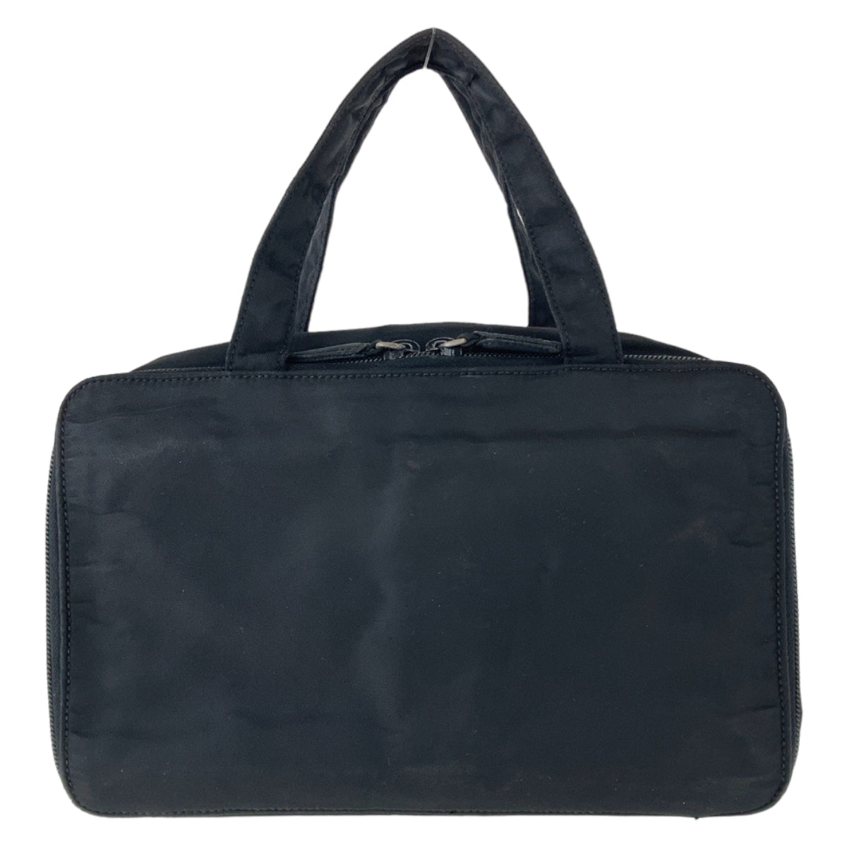 12522
PRADA プラダ テスート 三角ロゴプレート ブラック 黒 シルバー金具 ナイロン ハンドバッグ ミニボストンバッグ  レディース