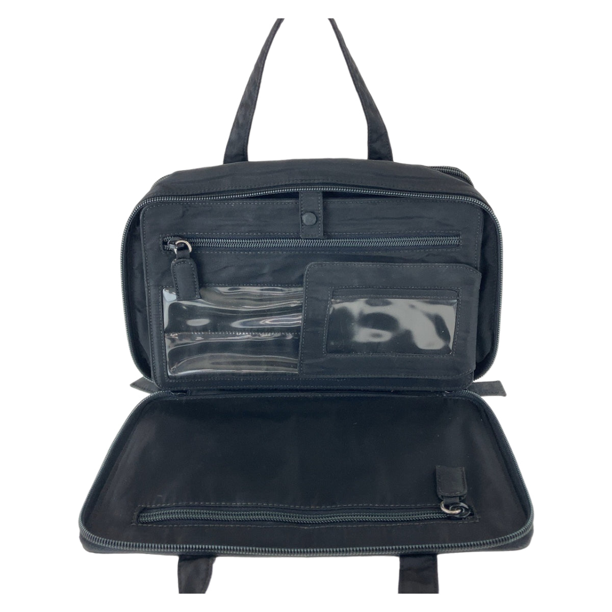 12522
PRADA プラダ テスート 三角ロゴプレート ブラック 黒 シルバー金具 ナイロン ハンドバッグ ミニボストンバッグ  レディース