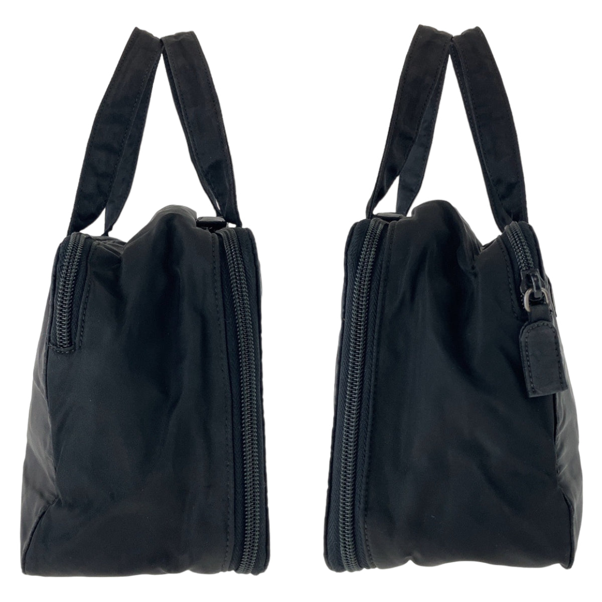 12522
PRADA プラダ テスート 三角ロゴプレート ブラック 黒 シルバー金具 ナイロン ハンドバッグ ミニボストンバッグ  レディース