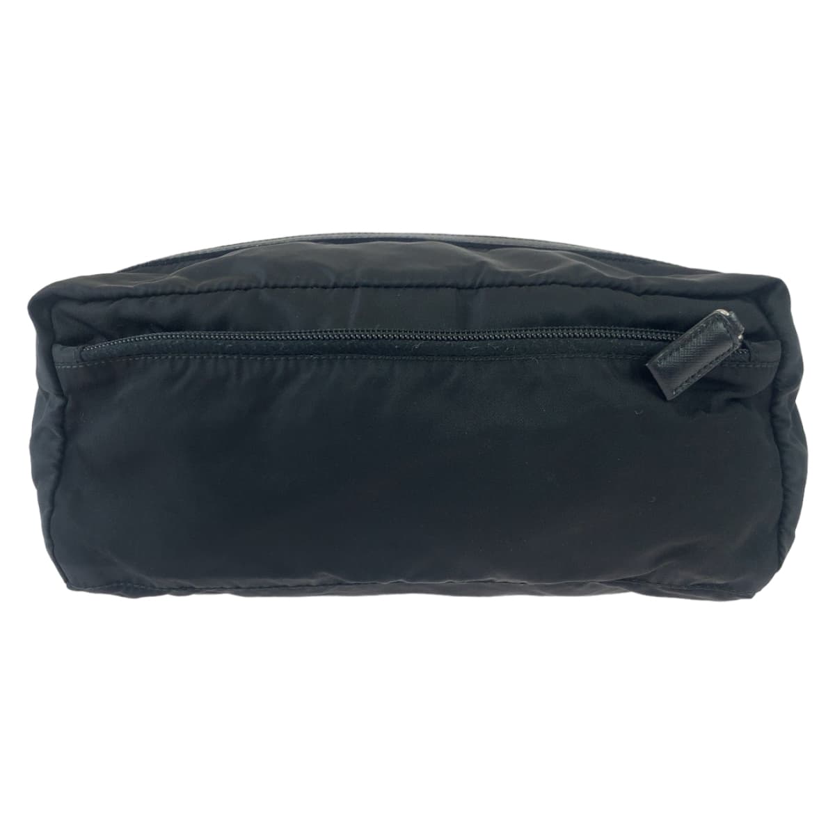 10636
PRADA プラダ テスート 三角ロゴプレート ブラック ナイロン クラッチバッグ ポーチ 男女兼用  メンズ