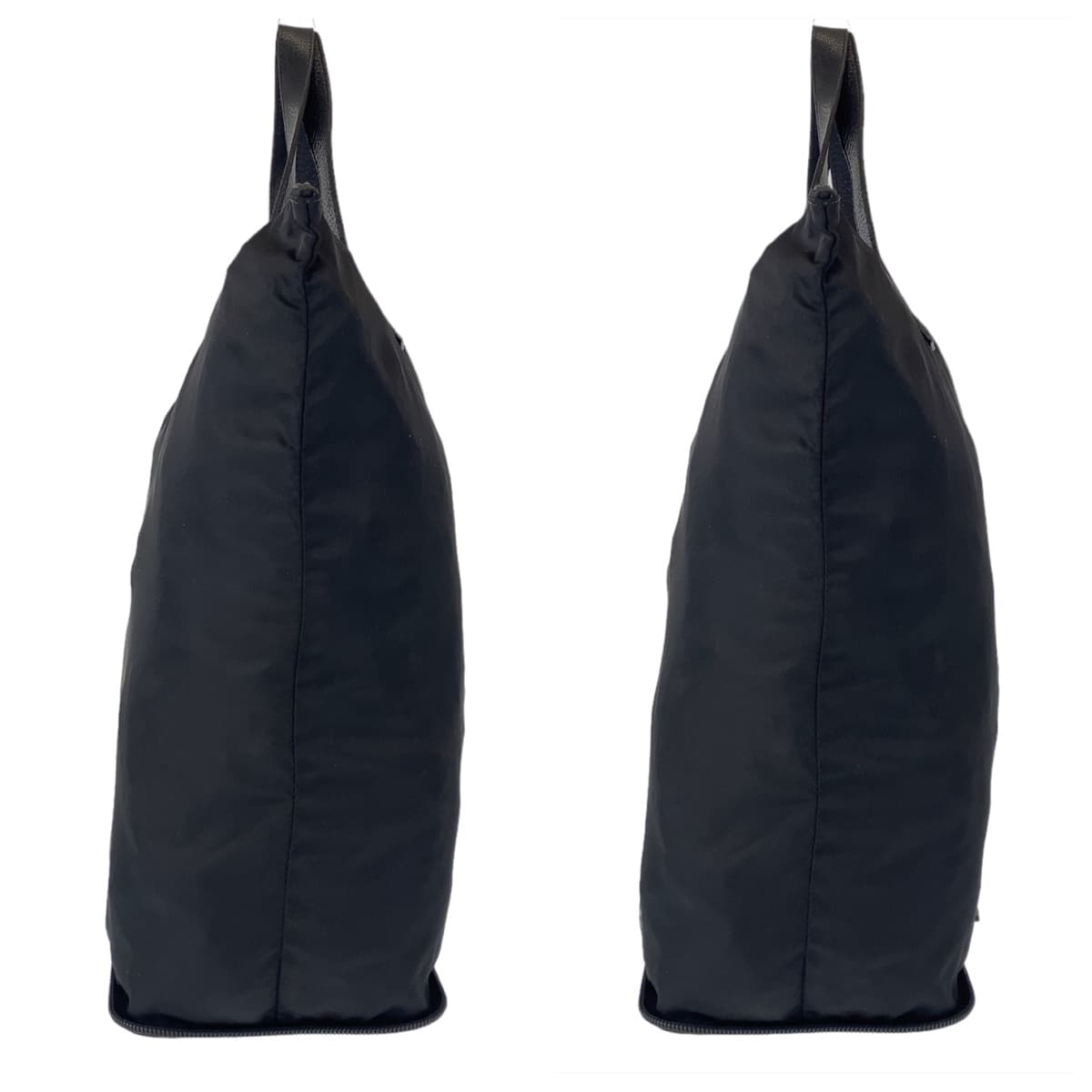 10637
 
PRADA Tessuto Triangle Logo Plate Unisex Black Silver Hardware Nylon/Leather Tote Bag Handbag Foldable Bag Women's