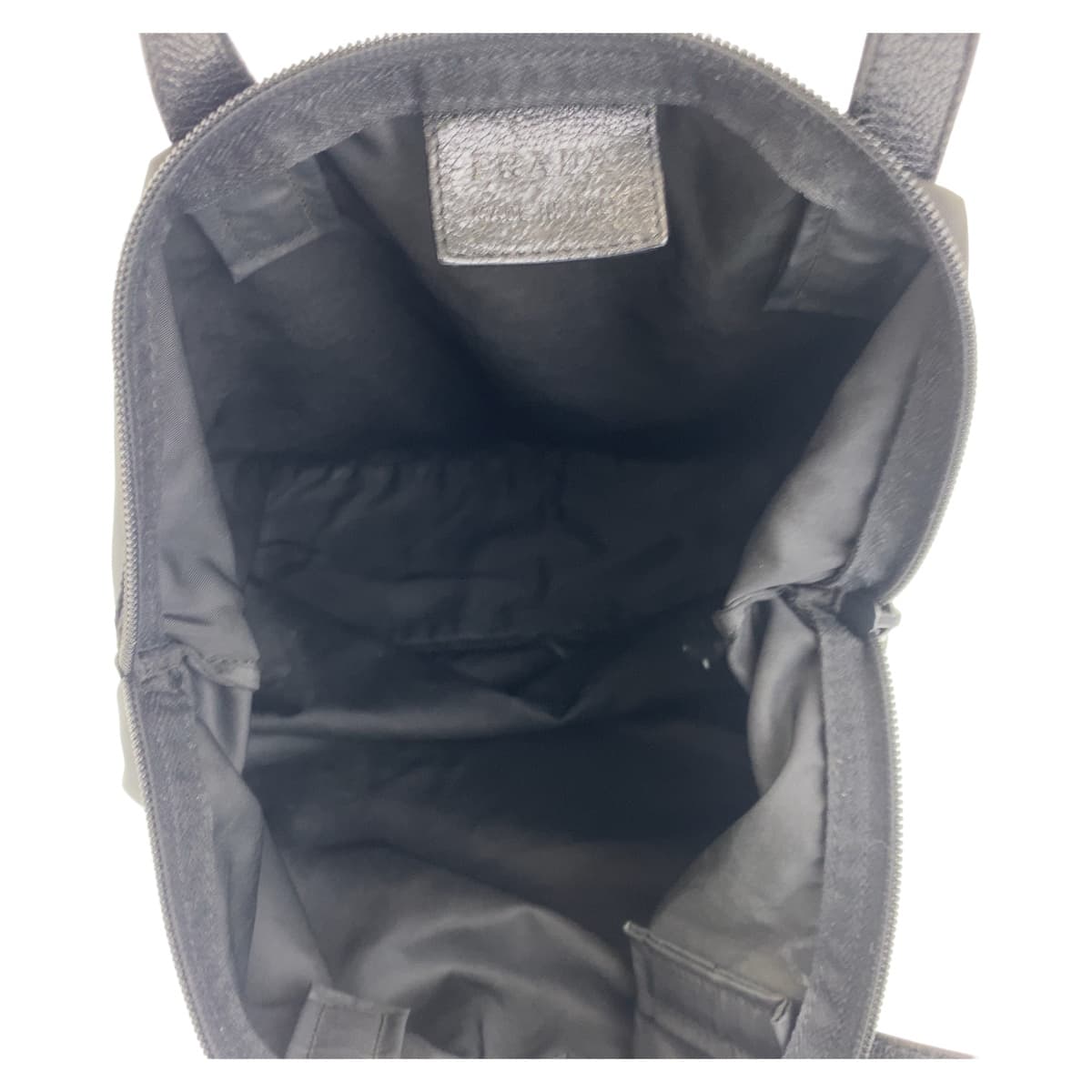 10637
 
PRADA Tessuto Triangle Logo Plate Unisex Black Silver Hardware Nylon/Leather Tote Bag Handbag Foldable Bag Women's