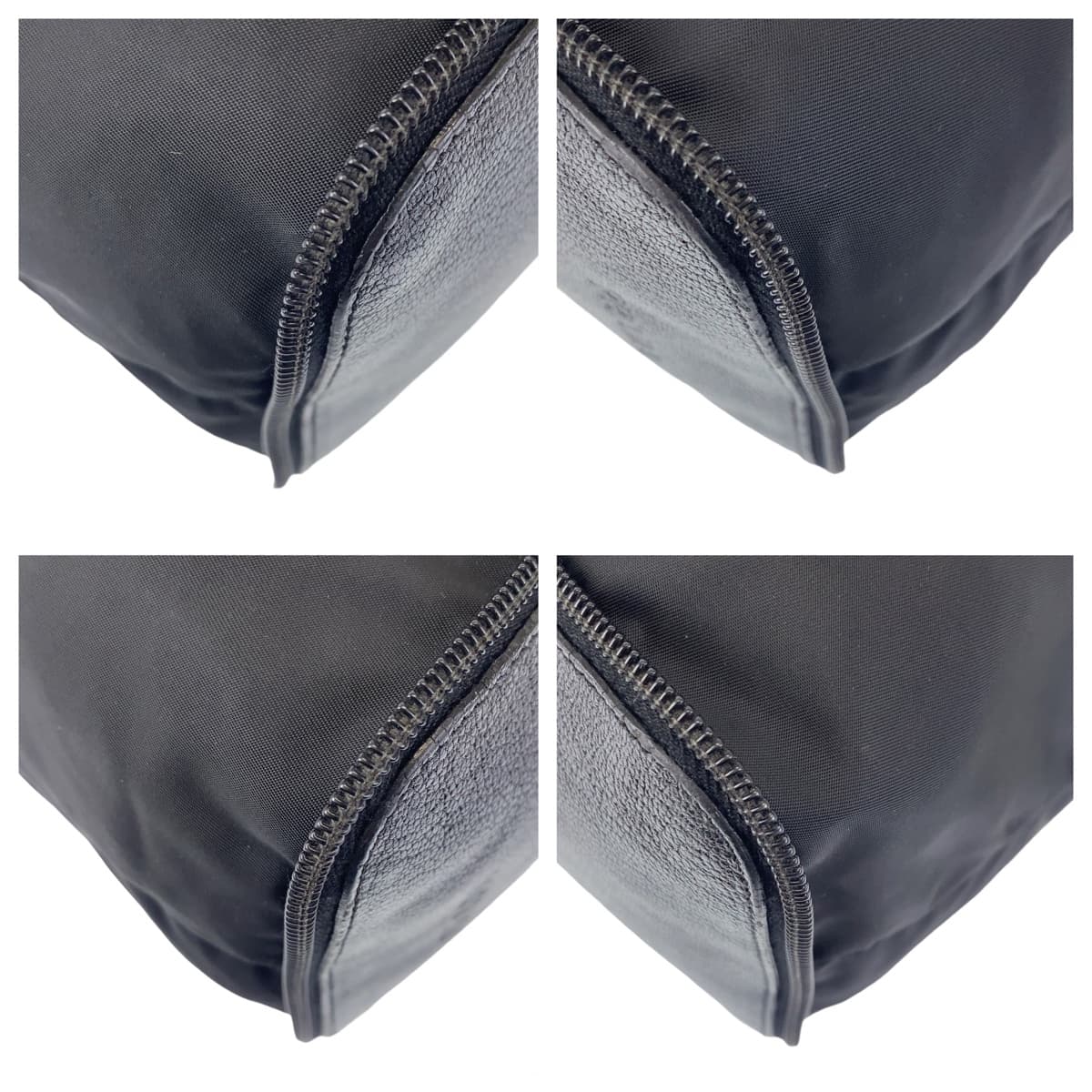 10637
 
PRADA Tessuto Triangle Logo Plate Unisex Black Silver Hardware Nylon/Leather Tote Bag Handbag Foldable Bag Women's