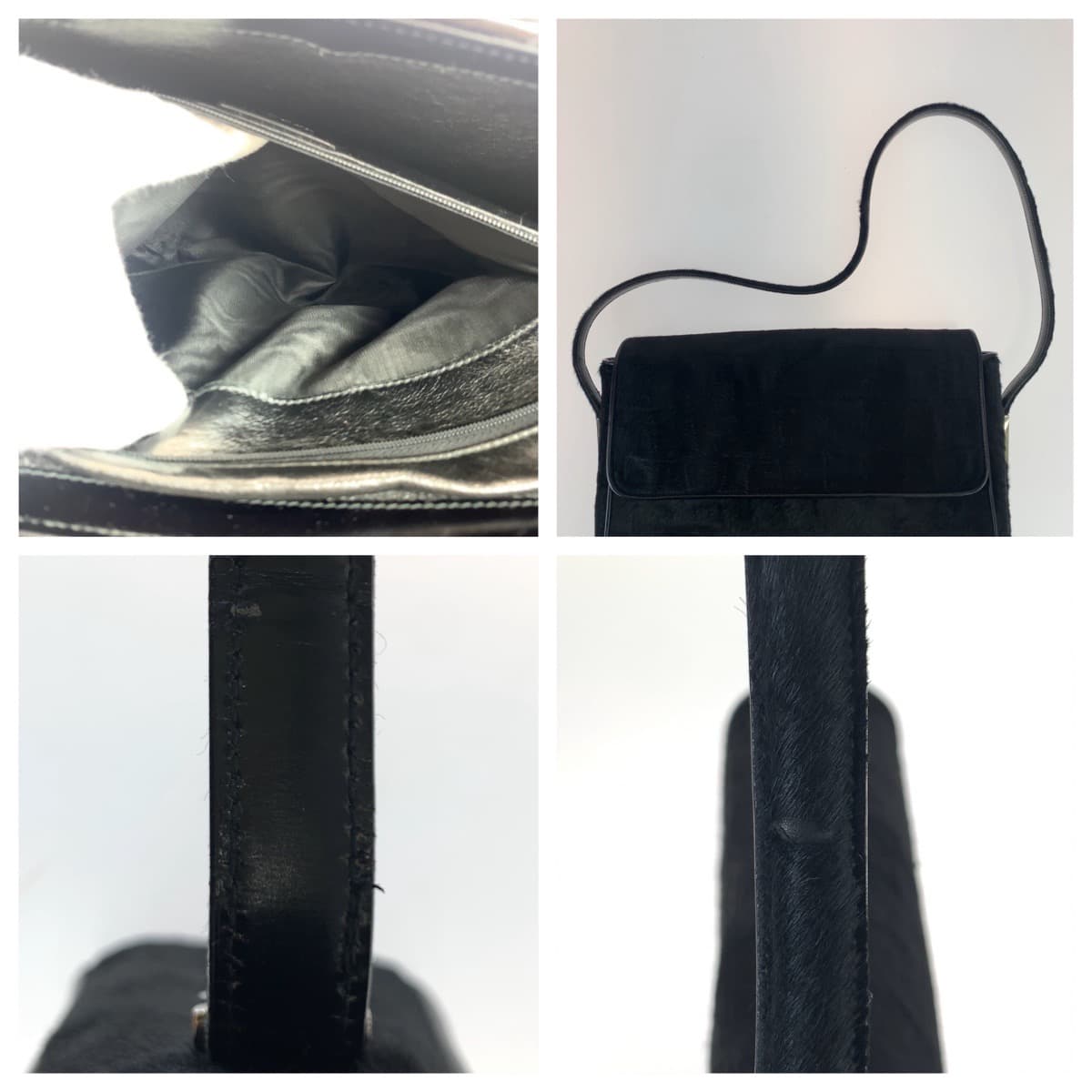 00639
GUCCI グッチ ヴィンテージ オールドグッチ ブラック ハラコ 001 1274 1757 ショルダーバッグ レディース ABP40