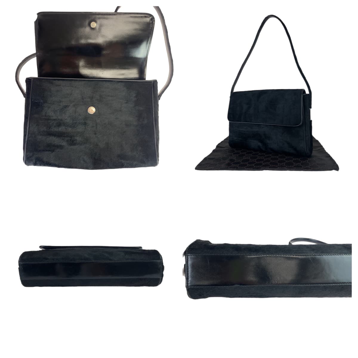 00639
GUCCI グッチ ヴィンテージ オールドグッチ ブラック ハラコ 001 1274 1757 ショルダーバッグ レディース ABP40