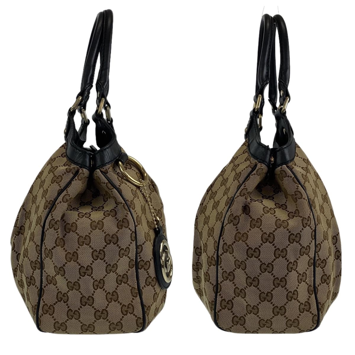 GUCCI グッチ スーキー ベージュ ブラウン 茶 ゴールド金具 GGキャンバス 211944 ショルダーバッグ 肩掛け  レディース