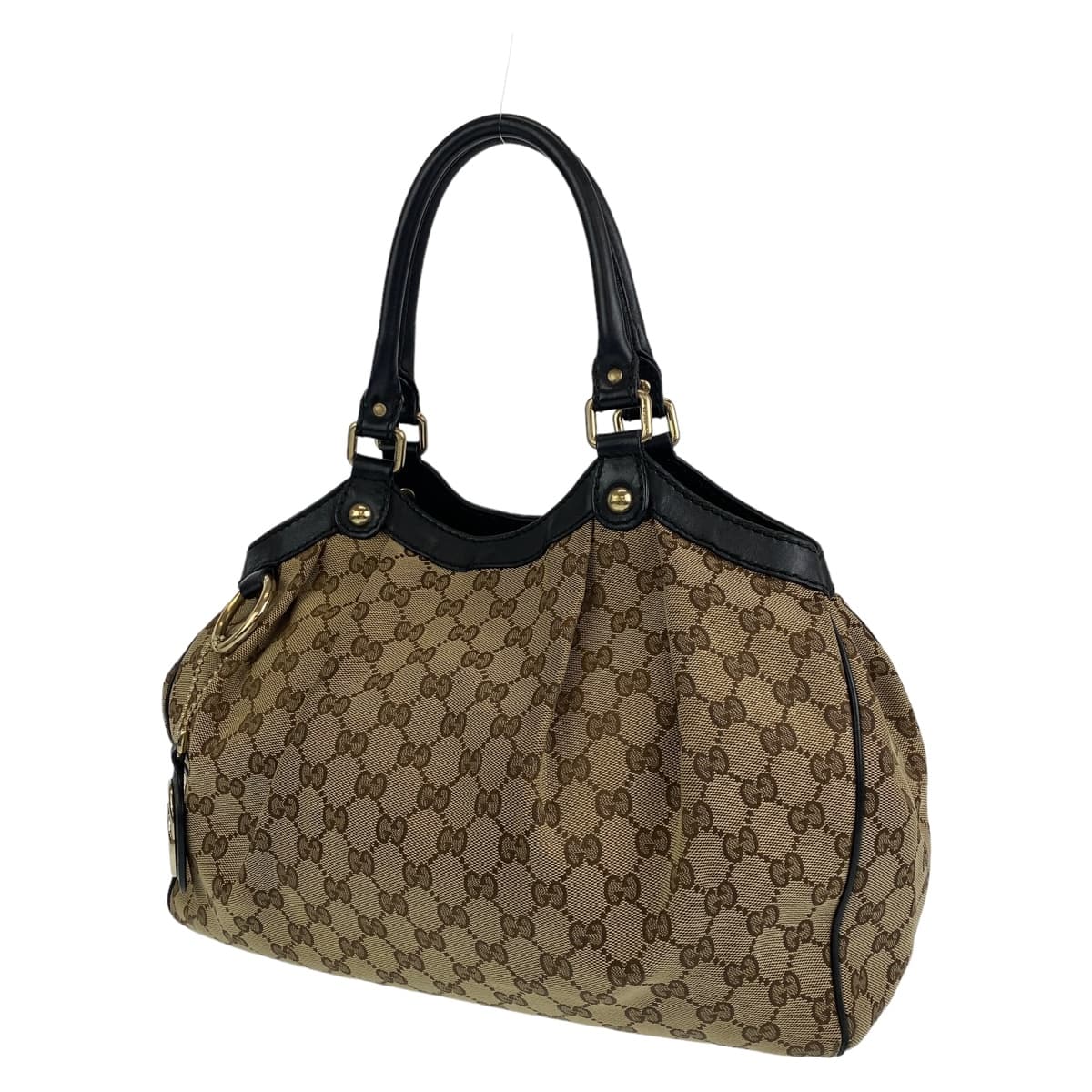 GUCCI グッチ スーキー ベージュ ブラウン 茶 ゴールド金具 GGキャンバス 211944 ショルダーバッグ 肩掛け  レディース