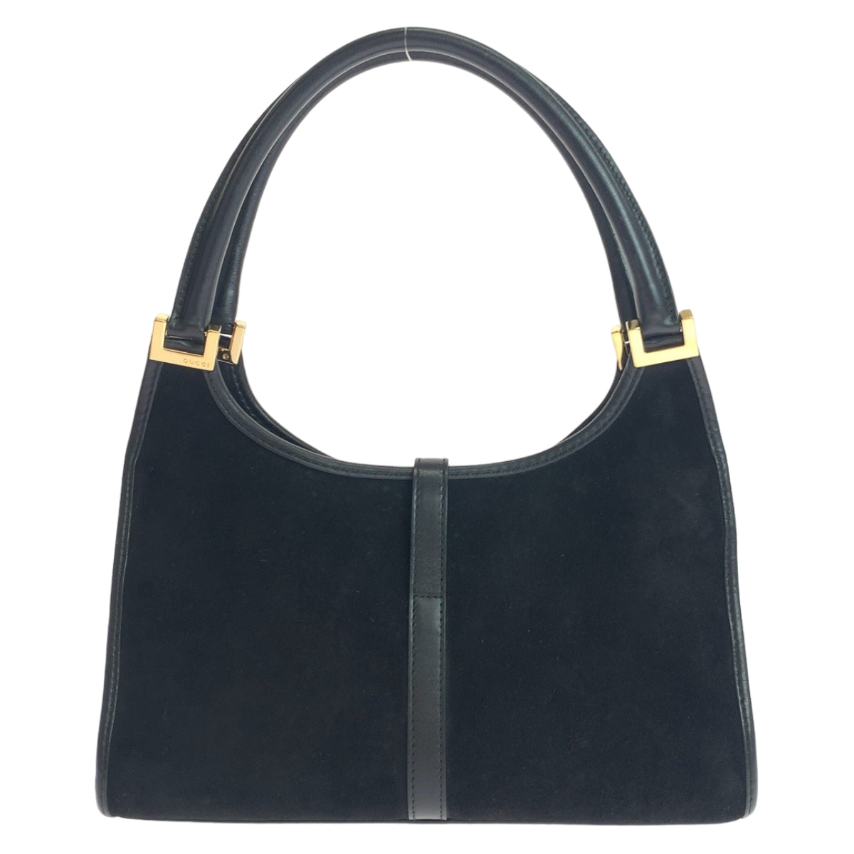 GUCCI グッチ ジャッキー ブラック 黒 ゴールド金具 スウェード 002 1068 ハンドバッグ 肩掛け  レディース