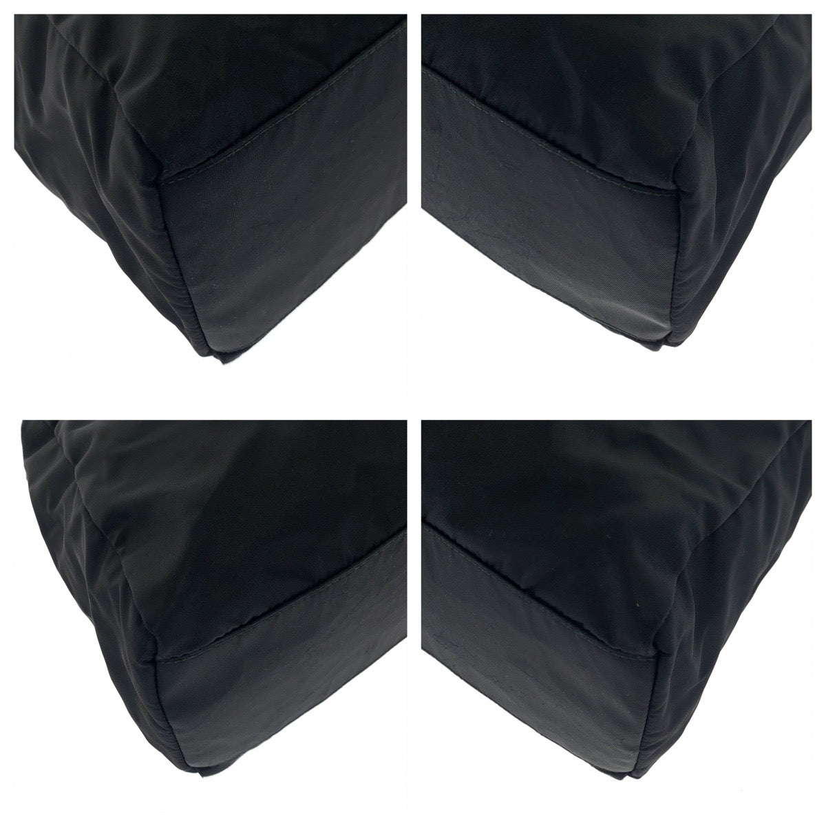 10654
PRADA プラダ テスート 三角ロゴプレート ブラック 黒 シルバー金具 ナイロン トートバッグ ショルダーバッグ  レディース