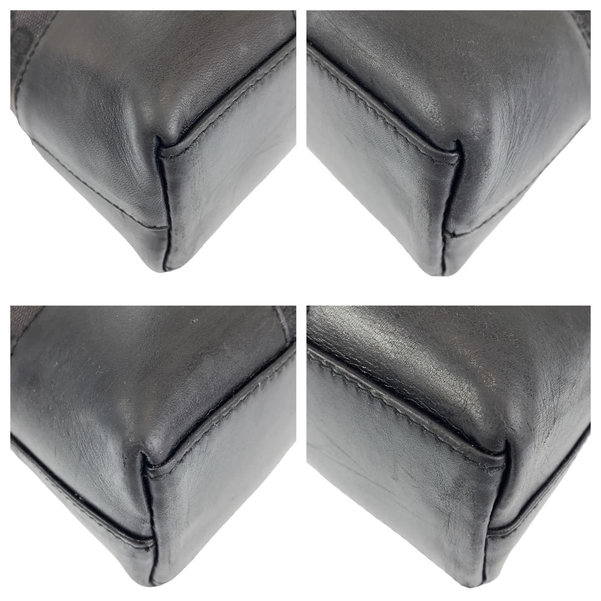 10656
GUCCI グッチ ホーボー ブラック 黒 ゴールド金具 GGキャンバス / レザー 14231 ショルダーバッグ トートバッグ  レディース