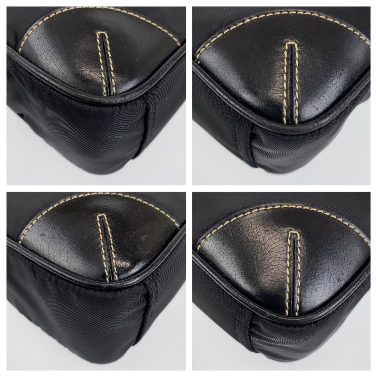 PRADA Tessuto Triangle Logo Plate Black Silver Hardware Nylon Shoulder Bag Crossbody Women's