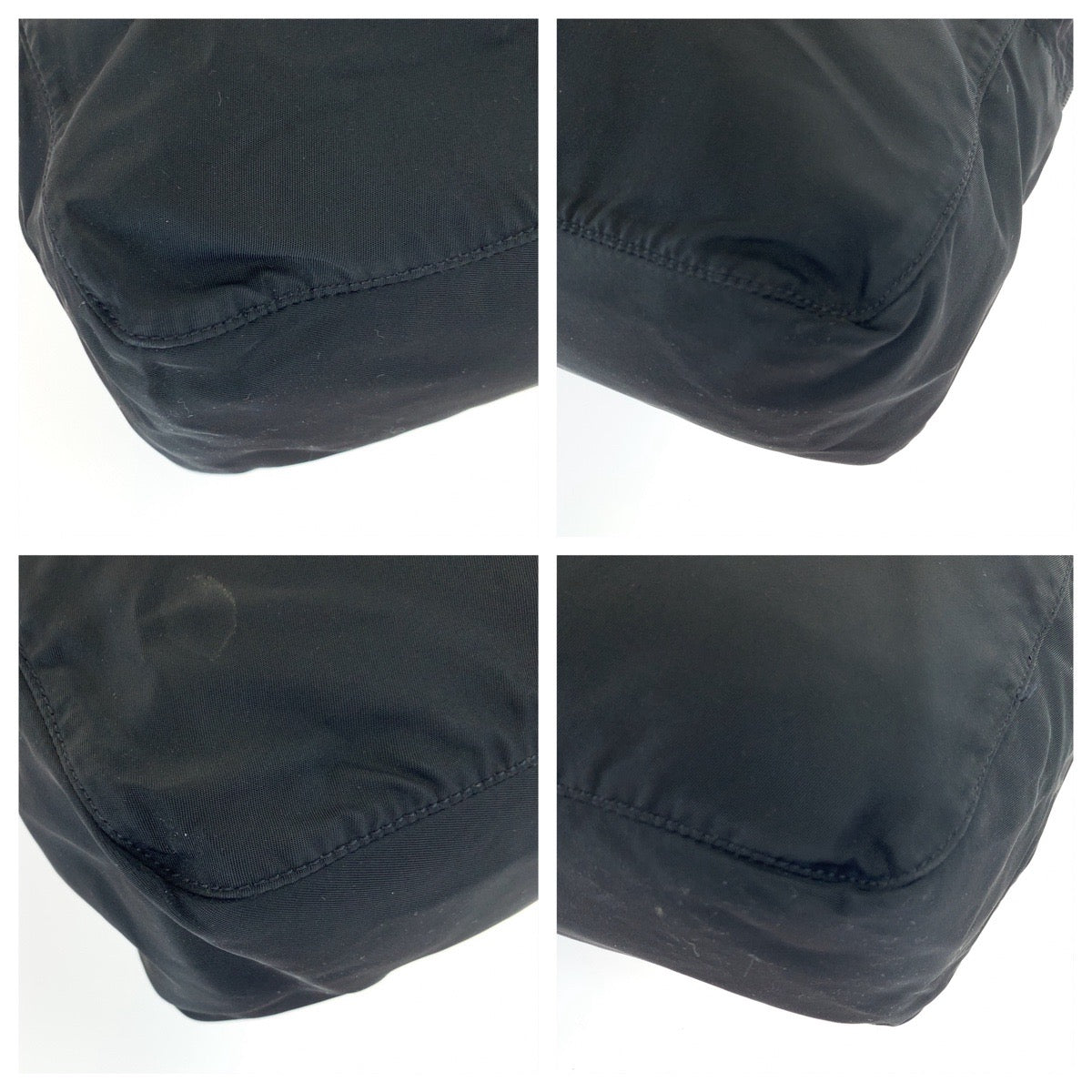 10660
PRADA プラダ テスート 三角ロゴプレート ブラック シルバー金具 ナイロン ハンドバッグ トートバッグ  レディース