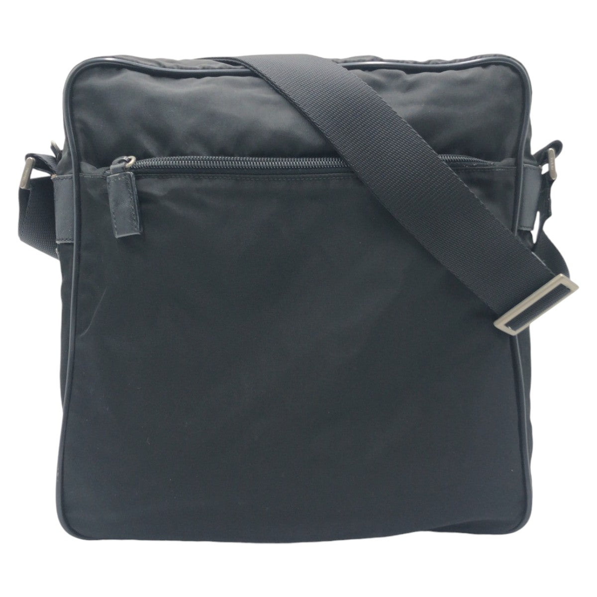 12518
PRADA プラダ テスート 三角ロゴ 男女兼用 ブラック 黒 シルバー金具 ナイロン 斜め掛け ショルダーバッグ メッセンジャーバッグ  メンズ
