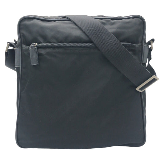 12518
PRADA プラダ テスート 三角ロゴ 男女兼用 ブラック 黒 シルバー金具 ナイロン 斜め掛け ショルダーバッグ メッセンジャーバッグ  メンズ