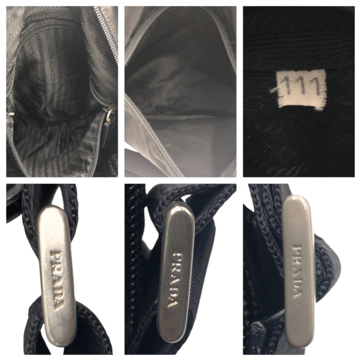 12518
PRADA プラダ テスート 三角ロゴ 男女兼用 ブラック 黒 シルバー金具 ナイロン 斜め掛け ショルダーバッグ メッセンジャーバッグ  メンズ