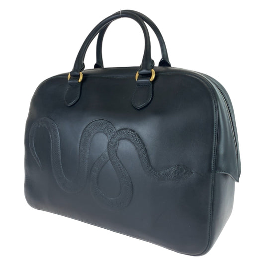GUCCI グッチ スネーク ブラック 黒 ゴールド金具 レザー 450999 ボストンバッグ ハンドバッグ ビジネスバッグ  メンズ