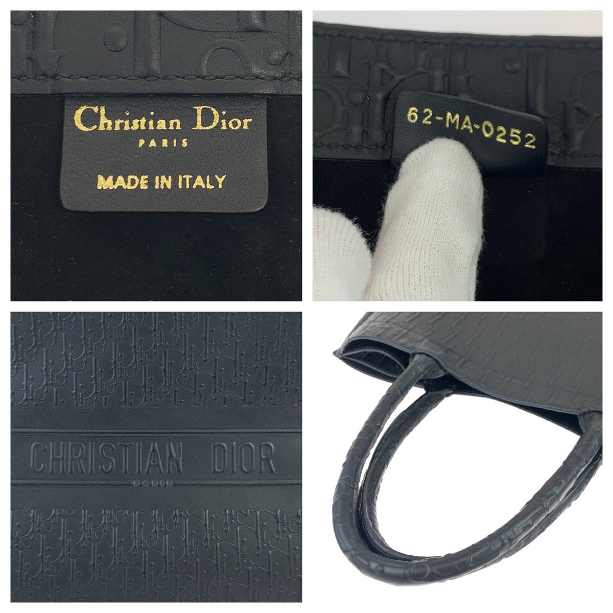 10663
Dior ディオール オブリーク トロッター ブックトート ラージ ブラック 黒 オールレザー カーフ 62 MA 0252 トートバッグ ハンドバッグ  メンズ
