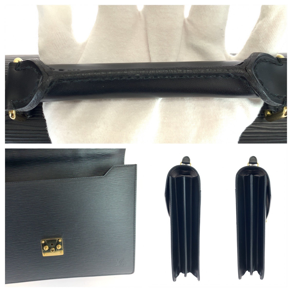 10669
LOUIS VUITTON ルイヴィトン エピ セルヴィエットコンセイエ ブラック 黒 ゴールド金具 エピレザー M54422 ビジネスバッグ ブリーフケース  メンズ