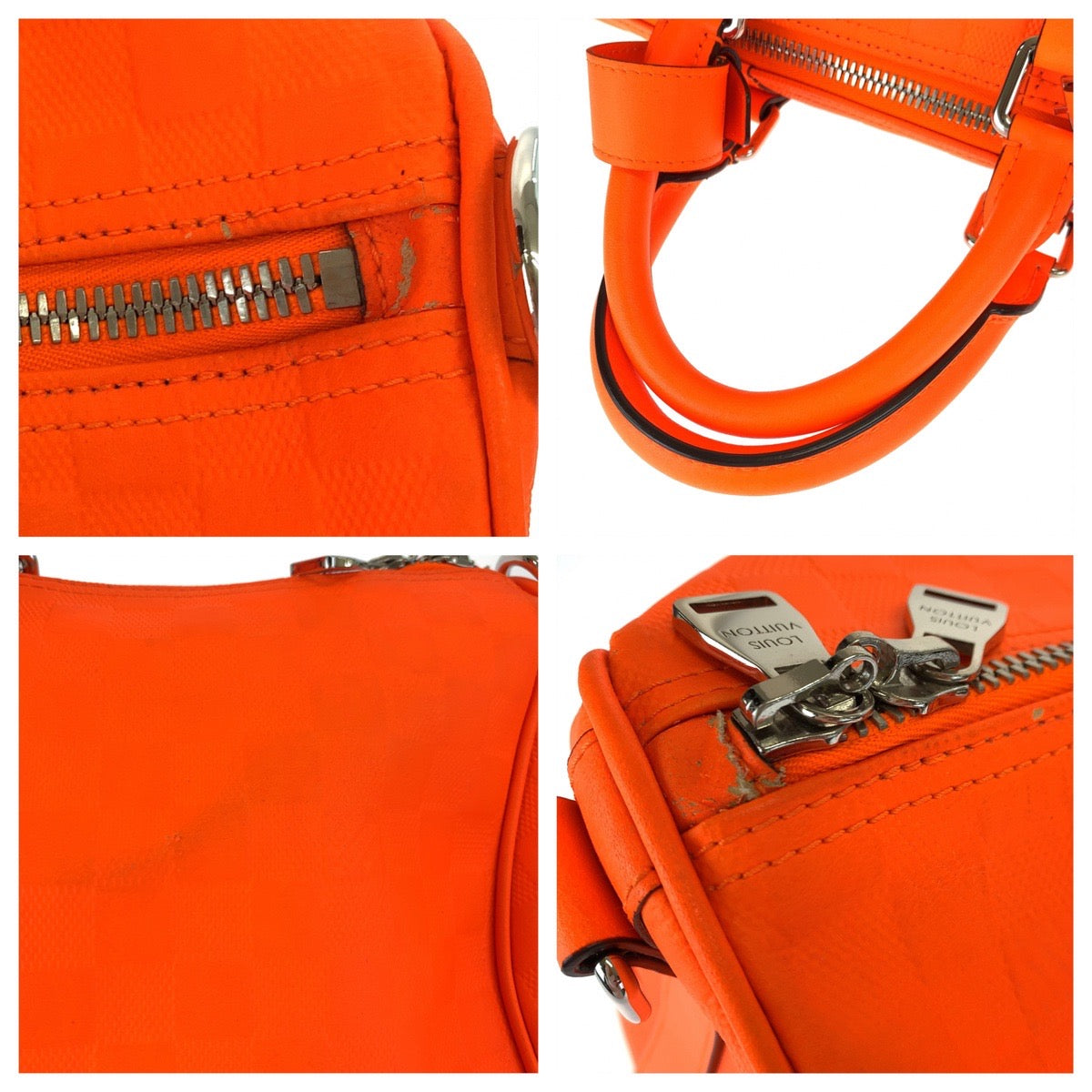 10670
LOUIS VUITTON ルイヴィトン ダミニアンアンフィニ キーポル45 バンドリエール フュージョンオレンジ シルバー金具 PVC N41142 ボストンバッグ ショルダーバッグ  メンズ AB160