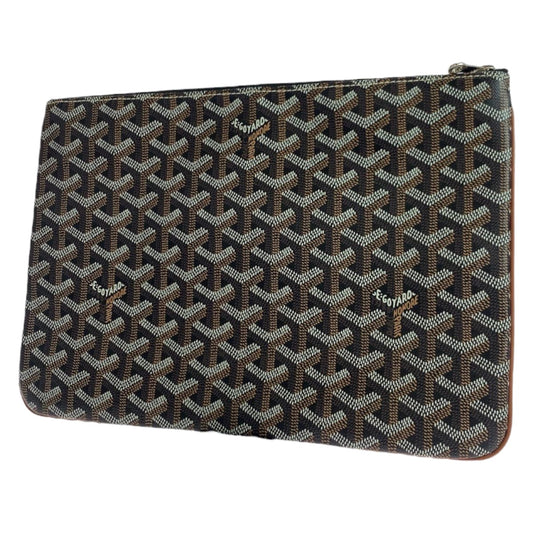 GOYARD ゴヤール セナMM ブラウン 茶 PVC クラッチバッグ セカンドバッグ  メンズ