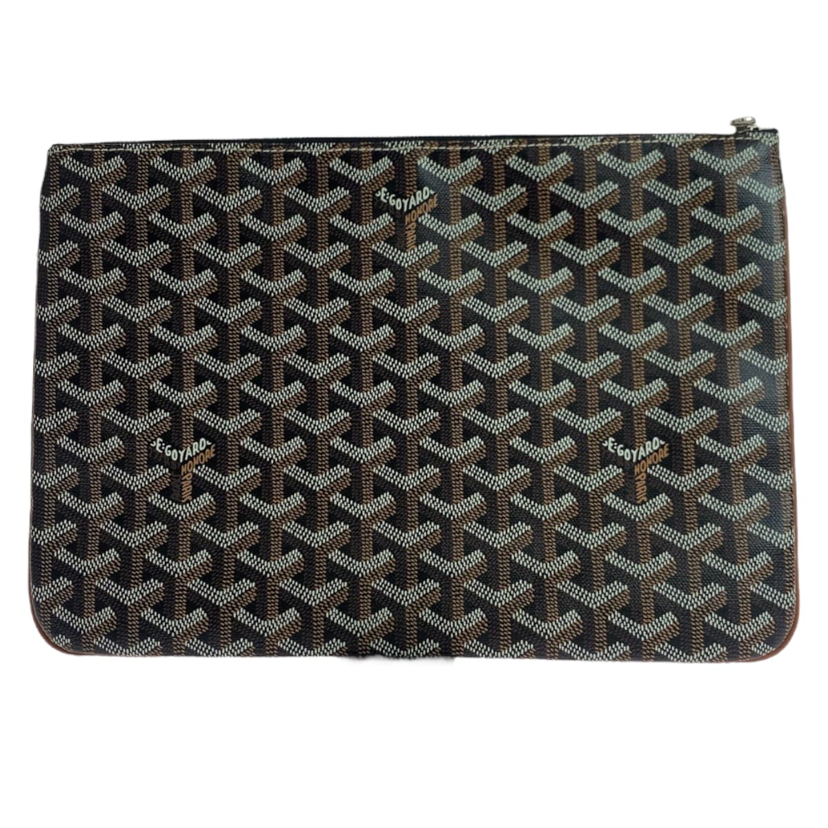 GOYARD ゴヤール セナMM ブラウン 茶 PVC クラッチバッグ セカンドバッグ  メンズ