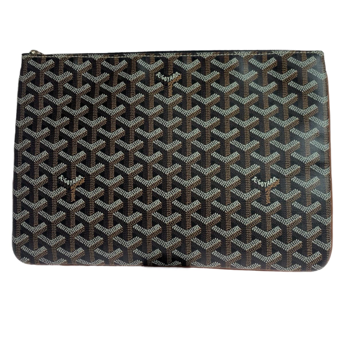 GOYARD ゴヤール セナMM ブラウン 茶 PVC クラッチバッグ セカンドバッグ  メンズ