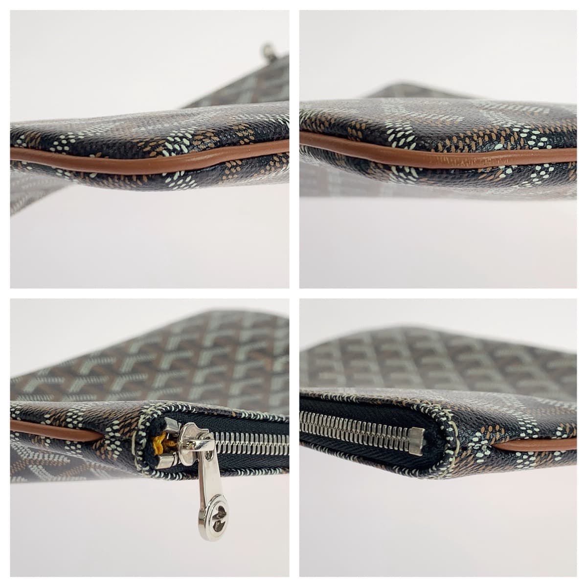 GOYARD ゴヤール セナMM ブラウン 茶 PVC クラッチバッグ セカンドバッグ  メンズ