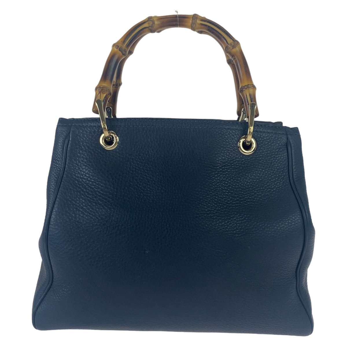 GUCCI グッチ バンブー ショッパースモール ネイビー 紺色 ゴールド金具 レザー 336032 ショルダーバッグ ハンドバッグ 2way  レディース