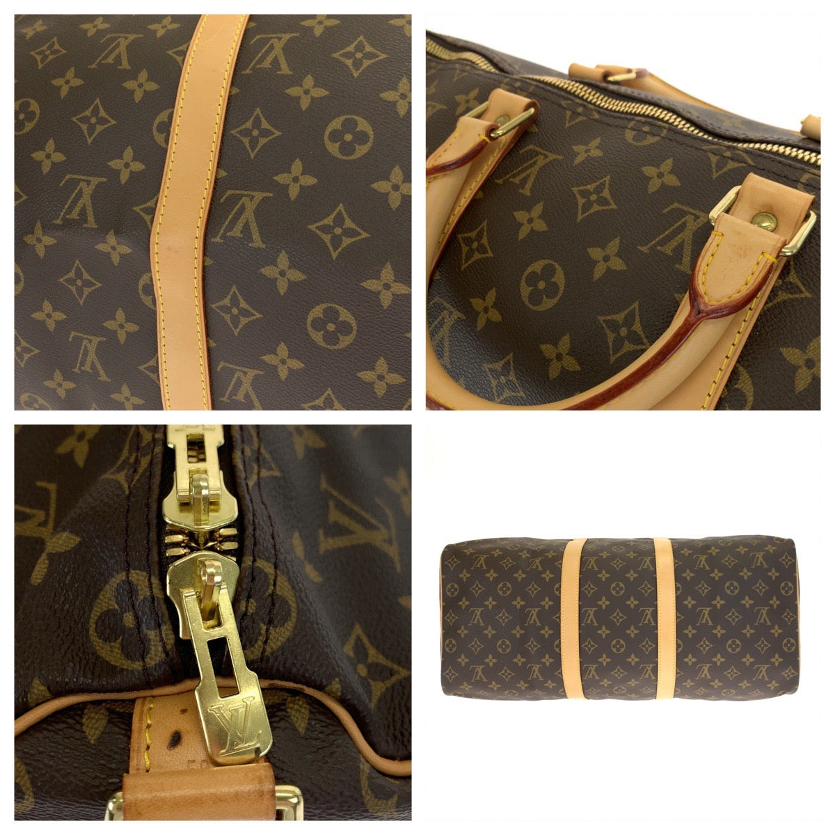 10691
LOUIS VUITTON ルイヴィトン モノグラム キーポルバンドリエール50 男女兼用 ブラウン 茶 ベージュ ゴールド金具 PVC M41416 ショルダーバッグ ボストンバッグ 2way  メンズ