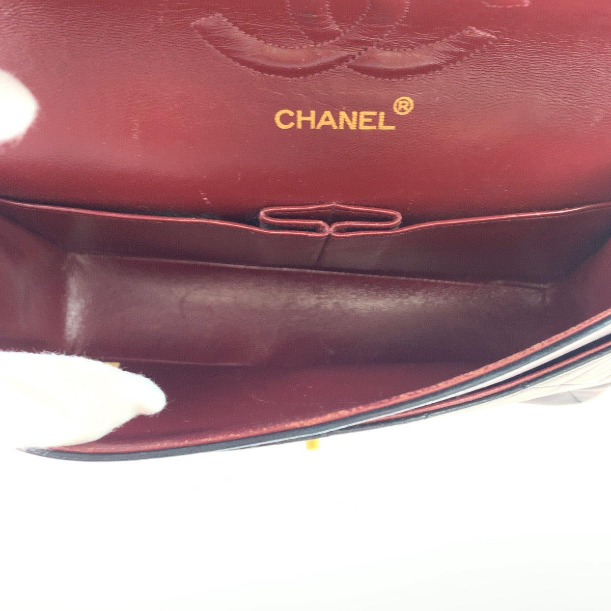 CHANEL シャネル ヴィンテージ マトラッセ25 ダブルフラップ ココマーク ターンロック ブラック 黒 ゴールド金具 ラムスキン チェーンショルダー 肩掛け  レディース