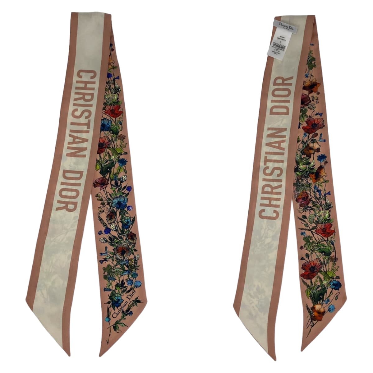 10698
Dior ディオール ミッツァ フラワー ピンク マルチカラー シルク スカーフ  レディース