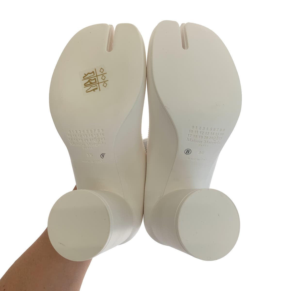 Maison Margiela Size 36 White Rubber S58WL0222 P4365 Pumps Tabi Women's