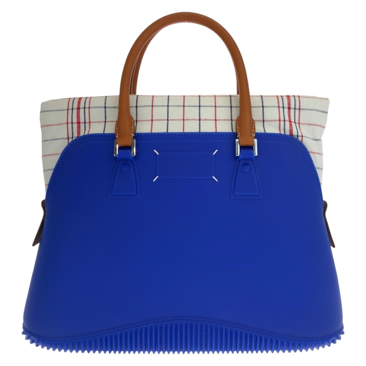 Maison Margiela 5AC Blue Rubber/Canvas/Leather Shoulder Bag Handbag 2way Women's