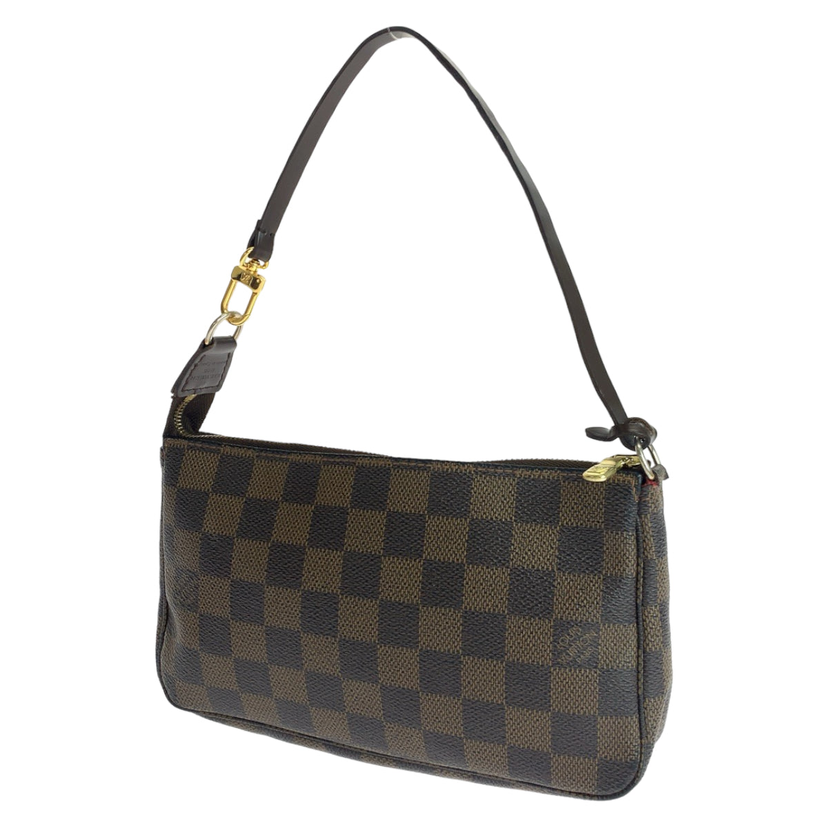 LOUIS VUITTON ルイヴィトン ダミエ エベヌ ナヴォナ アクセソワール ブラウン 茶 ゴールド金具 PVC N51985 ハンドバッグ アクセサリーポーチ  レディース