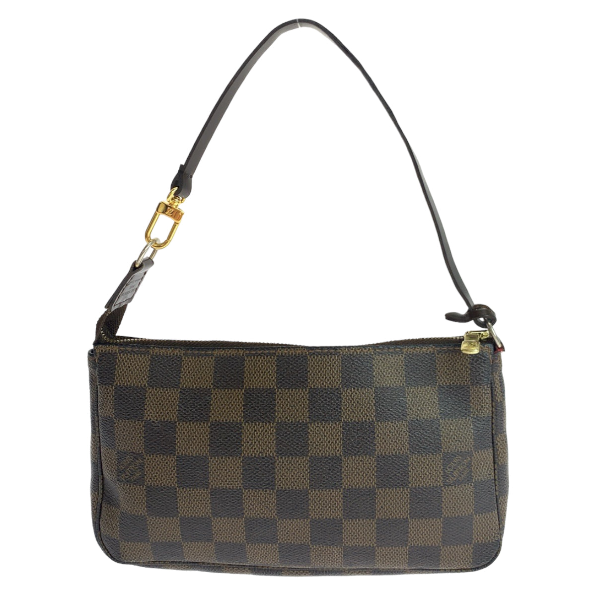 LOUIS VUITTON ルイヴィトン ダミエ エベヌ ナヴォナ アクセソワール ブラウン 茶 ゴールド金具 PVC N51985 ハンドバッグ アクセサリーポーチ  レディース