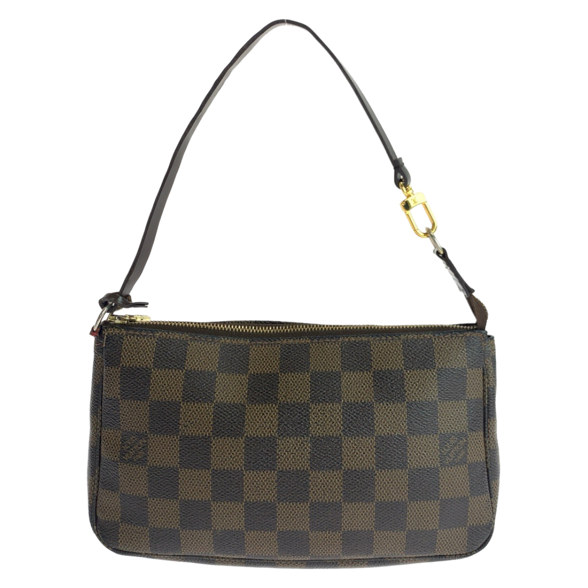 LOUIS VUITTON ルイヴィトン ダミエ エベヌ ナヴォナ アクセソワール ブラウン 茶 ゴールド金具 PVC N51985 ハンドバッグ アクセサリーポーチ  レディース