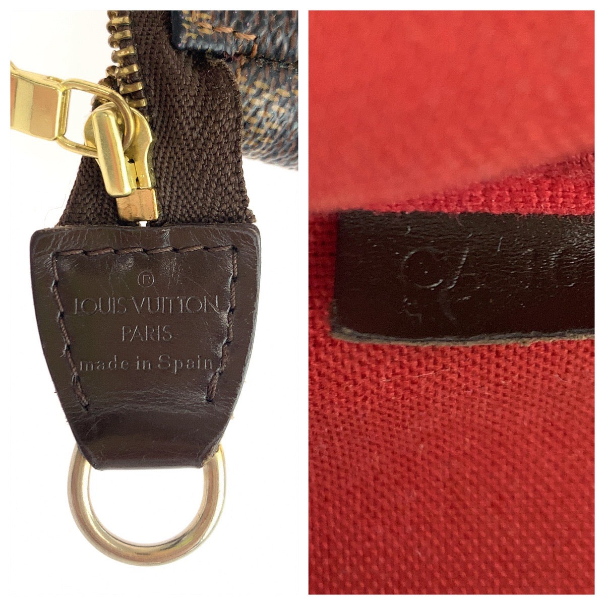 LOUIS VUITTON ルイヴィトン ダミエ エベヌ ナヴォナ アクセソワール ブラウン 茶 ゴールド金具 PVC N51985 ハンドバッグ アクセサリーポーチ  レディース