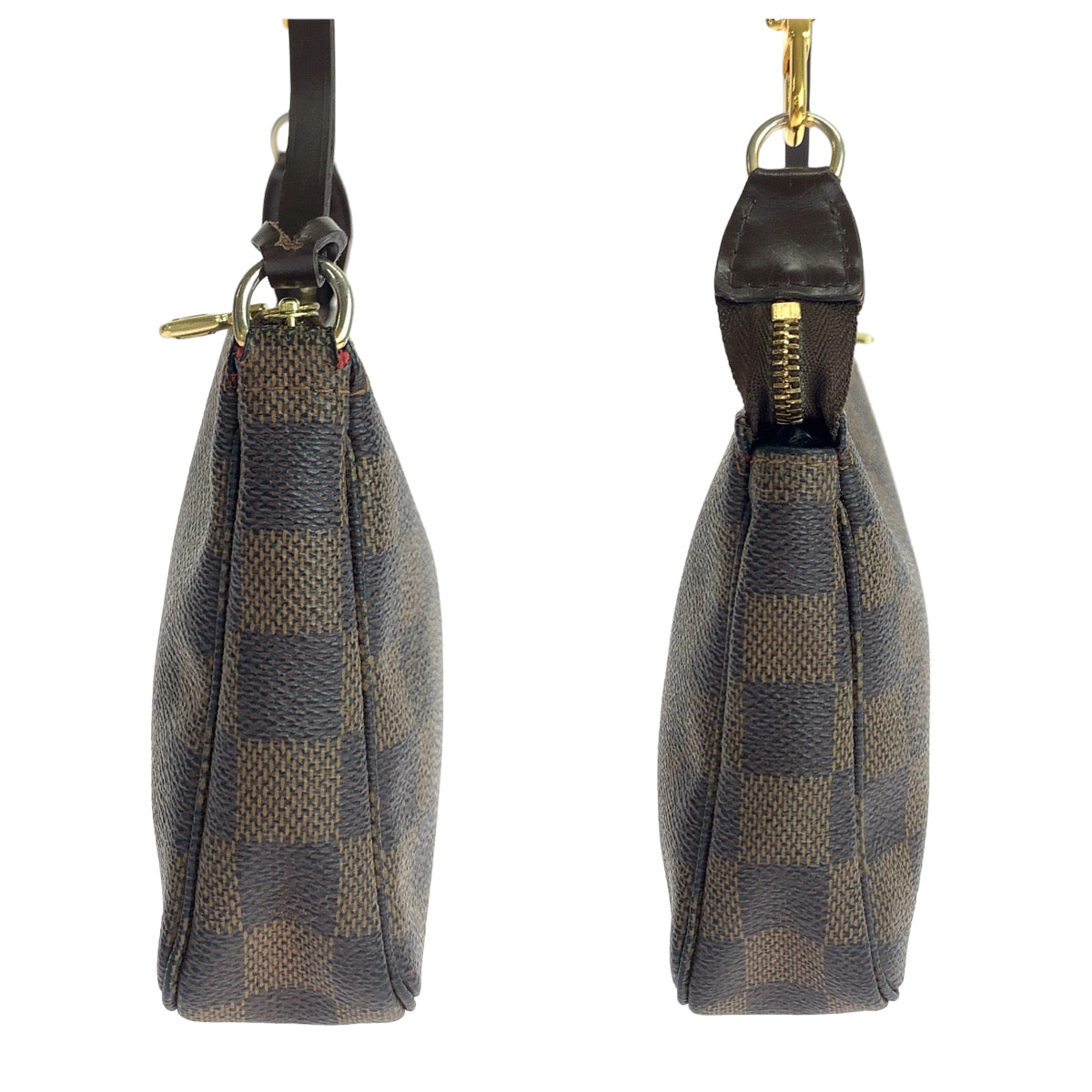 LOUIS VUITTON ルイヴィトン ダミエ エベヌ ナヴォナ アクセソワール ブラウン 茶 ゴールド金具 PVC N51985 ハンドバッグ アクセサリーポーチ  レディース