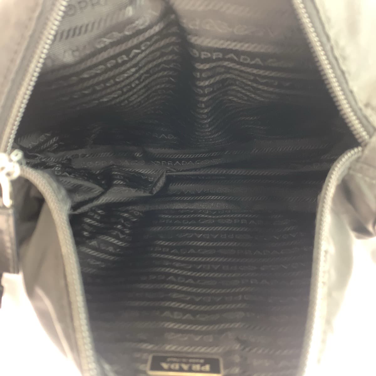 PRADA Tessuto Triangle Logo Plate Black Nylon Crossbody Shoulder Bag Messenger Bag Men's