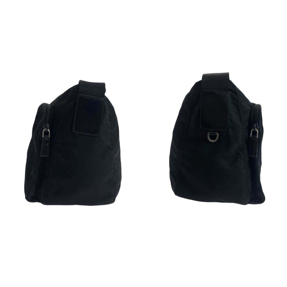 PRADA Tessuto Triangle Logo Plate Black Nylon Crossbody Shoulder Bag Messenger Bag Men's