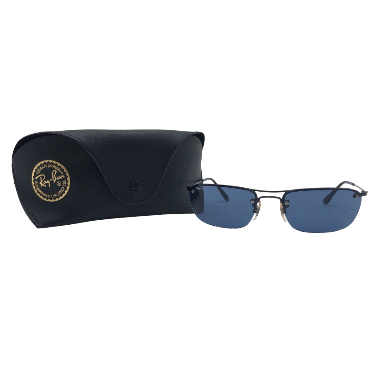 Ray-Ban B&amp;L Bausch &amp; Lomb Unisex Blue Black Metal RB3155 006/80 57□16 Sunglasses Square Men's